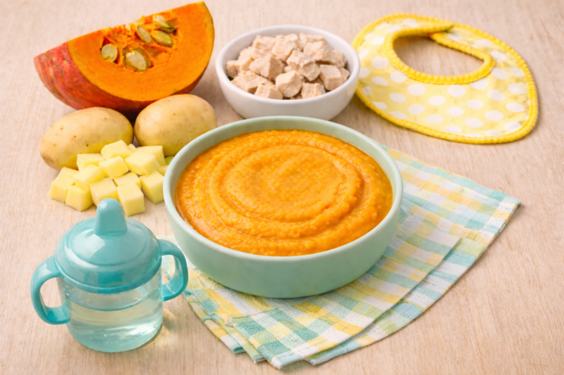 Purée de Potimarron, Pommes de terre, Dinde